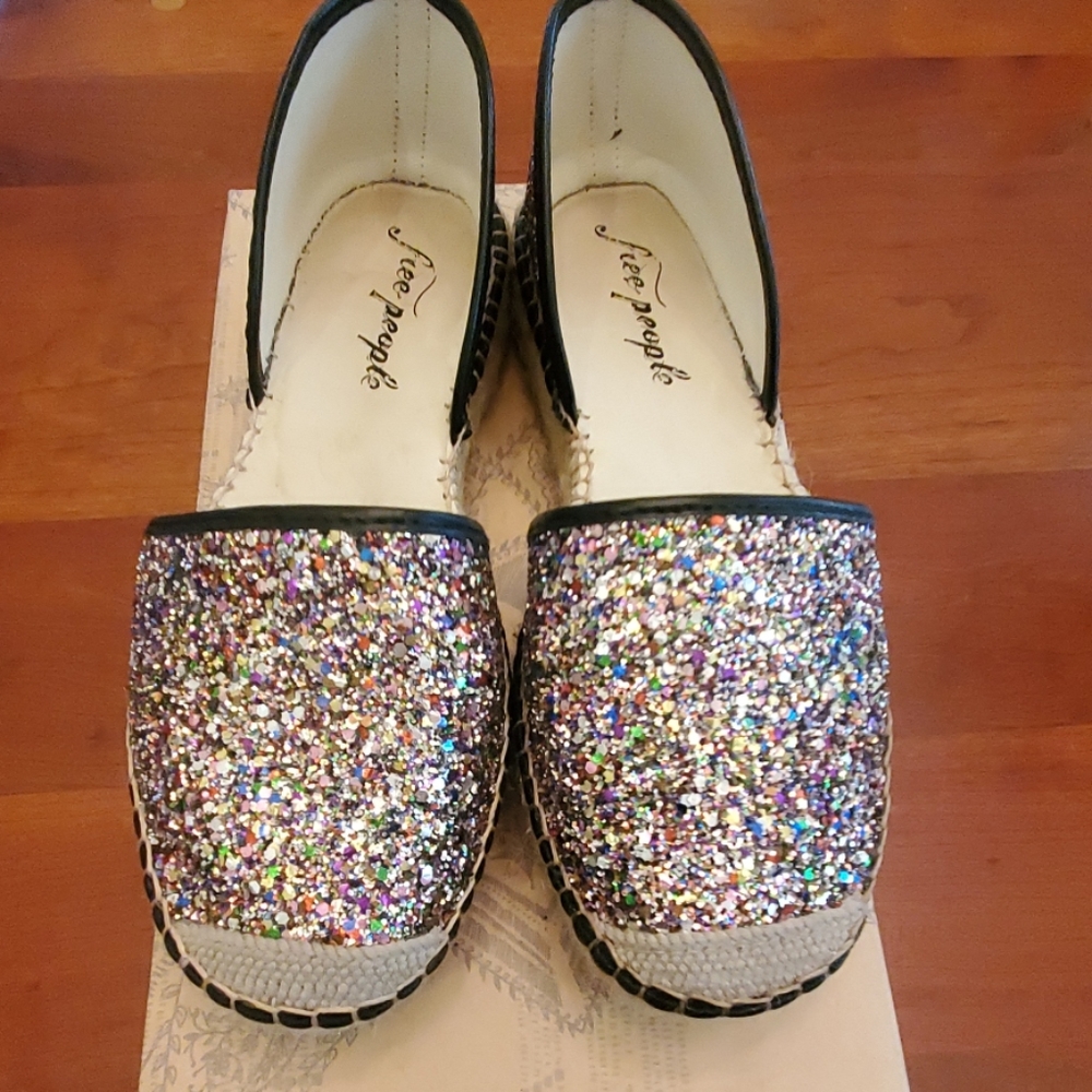 Free People Glitter Espadrilles